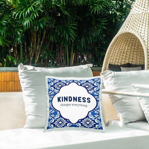 Stupell Industries Lettered And Lined | Patterned Kindness Changes Everything Printed Throw Pillow