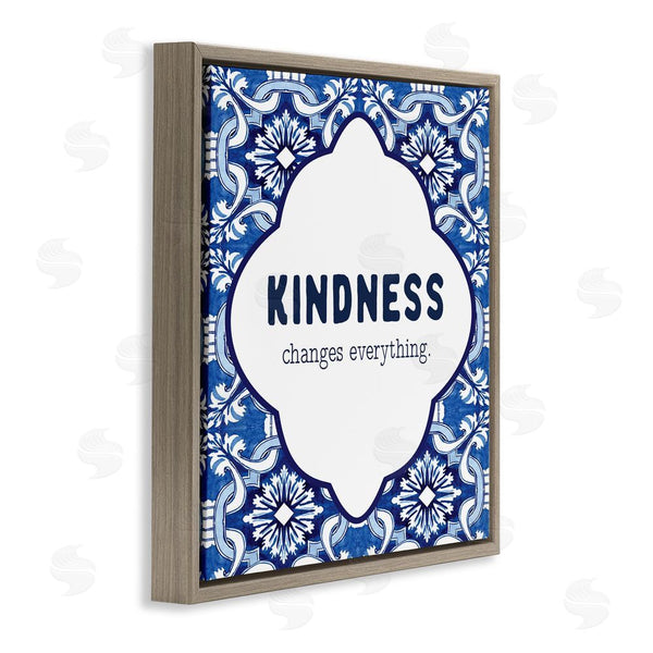 Stupell Industries Lettered And Lined | Patterned Kindness Changes Everything Wall Art