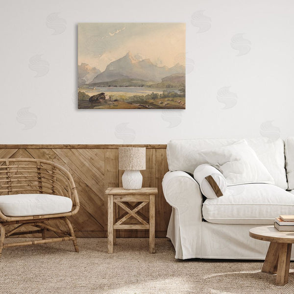 Stupell Industries Lettered And Lined | Peaceful Hazy Mountains Wall Art