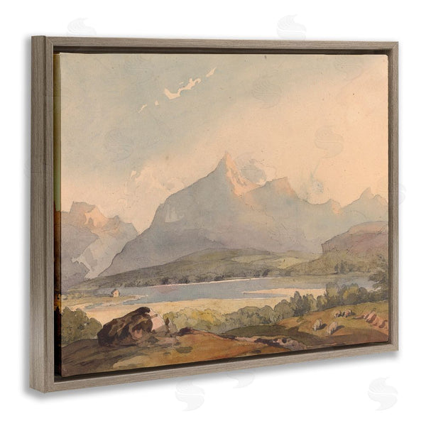 Stupell Industries Lettered And Lined | Peaceful Hazy Mountains Wall Art
