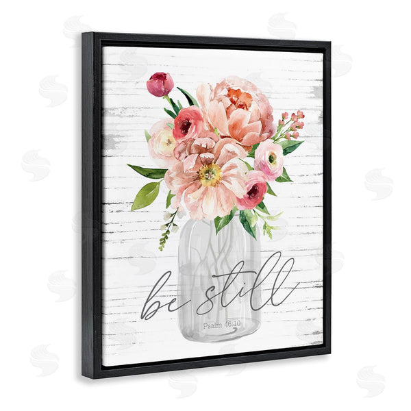 Stupell Industries Lettered And Lined | Pink Be Still Bouquet