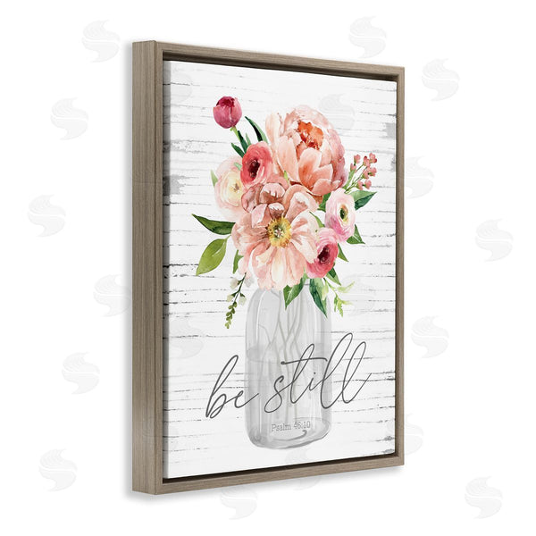 Stupell Industries Lettered And Lined | Pink Be Still Bouquet