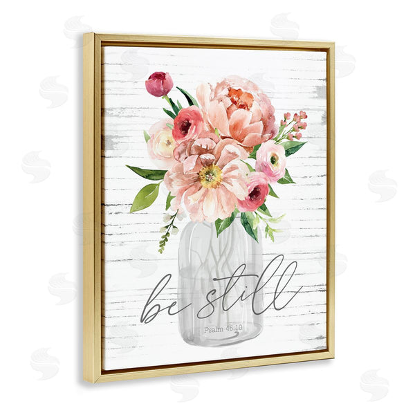 Stupell Industries Lettered And Lined | Pink Be Still Bouquet