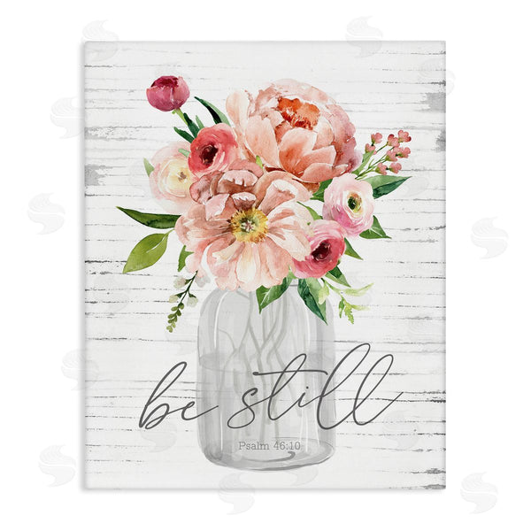 stupell industries Lettered and Lined | Pink Be Still Bouquet