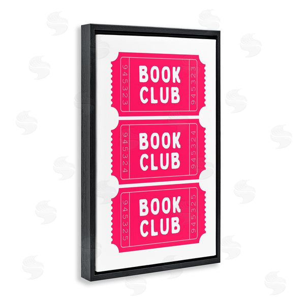 Stupell Industries Lettered And Lined | Pink Book Club Tickets