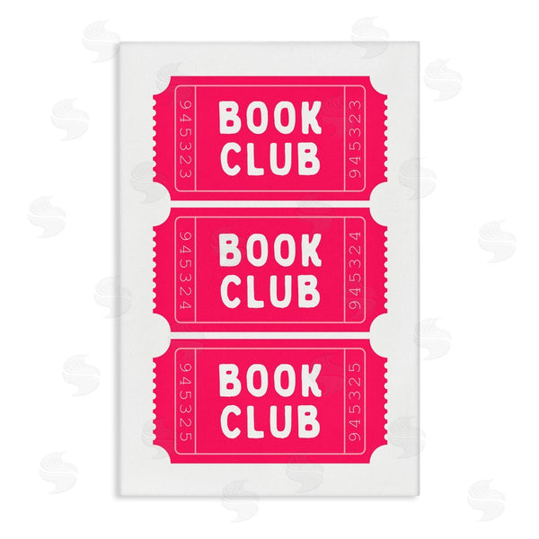 stupell industries Lettered and Lined | Pink Book Club Tickets