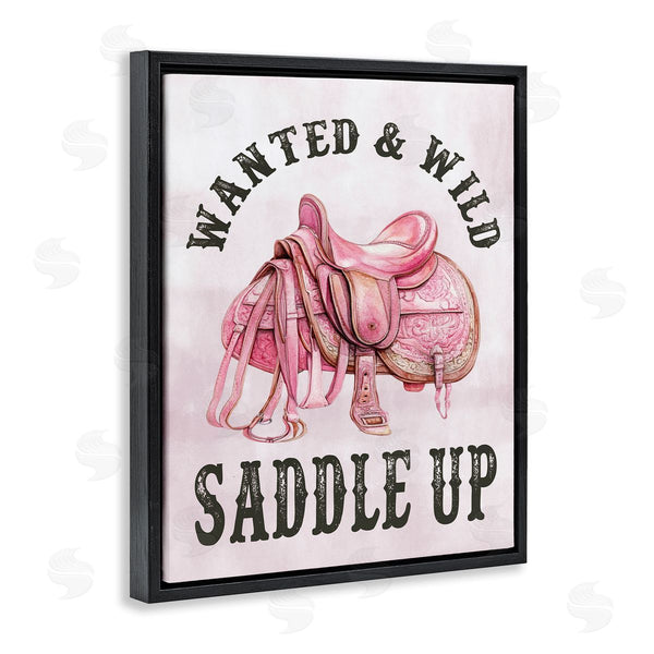 Stupell Industries Lettered And Lined | Pink Saddle Up Cowgirl