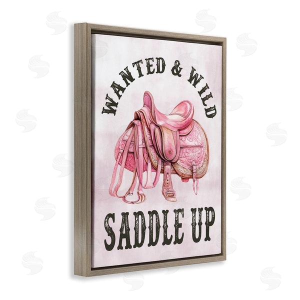 Stupell Industries Lettered And Lined | Pink Saddle Up Cowgirl