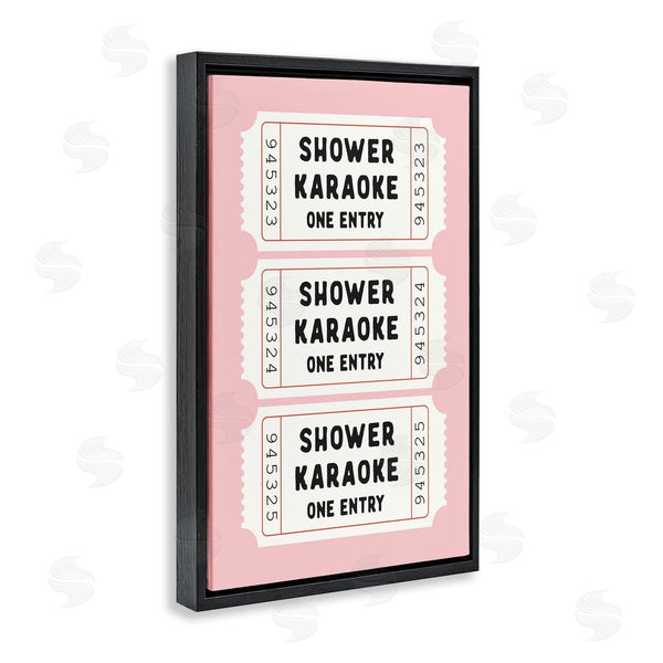 Stupell Industries Lettered And Lined | Pink Shower Karaoke Tickets