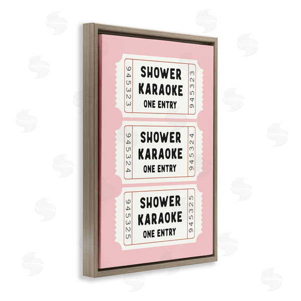 Stupell Industries Lettered And Lined | Pink Shower Karaoke Tickets
