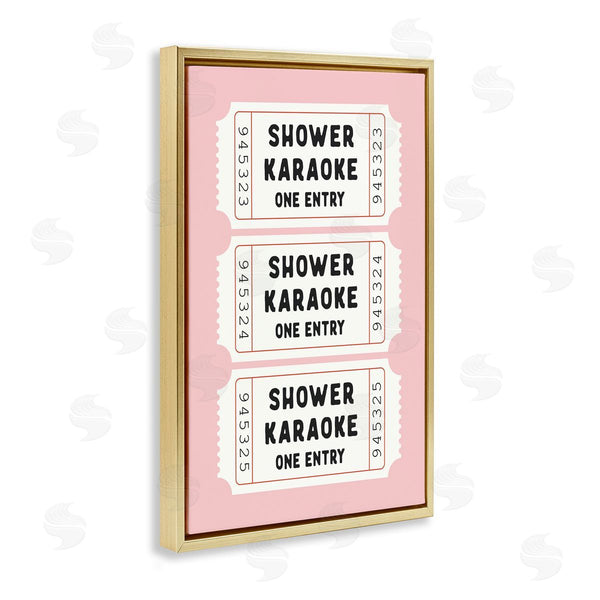 Stupell Industries Lettered And Lined | Pink Shower Karaoke Tickets