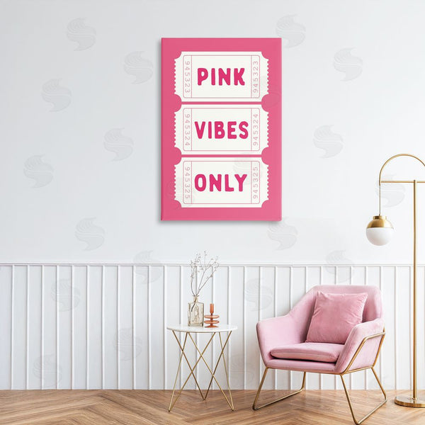 Stupell Industries Lettered And Lined | Pink Vibes Only Tickets