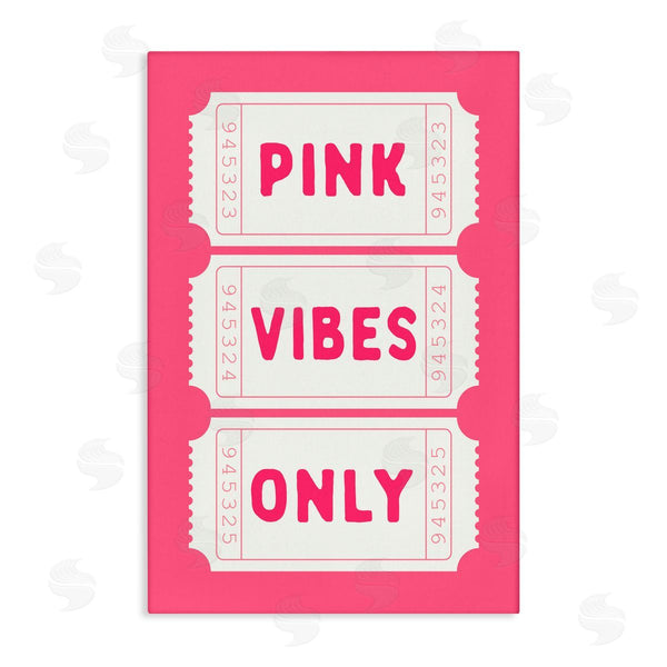 stupell industries Lettered and Lined | Pink Vibes Only Tickets