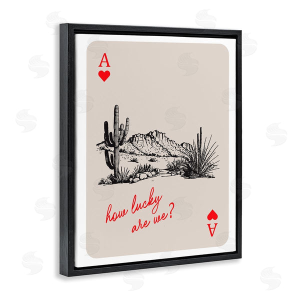 Stupell Industries Lettered And Lined | Playing Card With Lucky Phrase