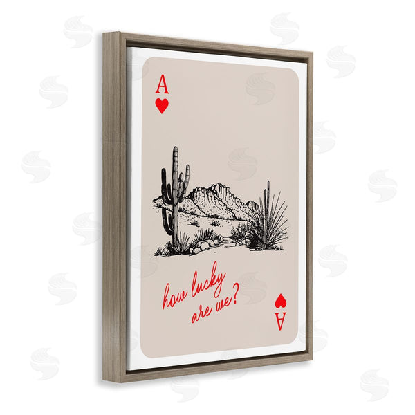 Stupell Industries Lettered And Lined | Playing Card With Lucky Phrase