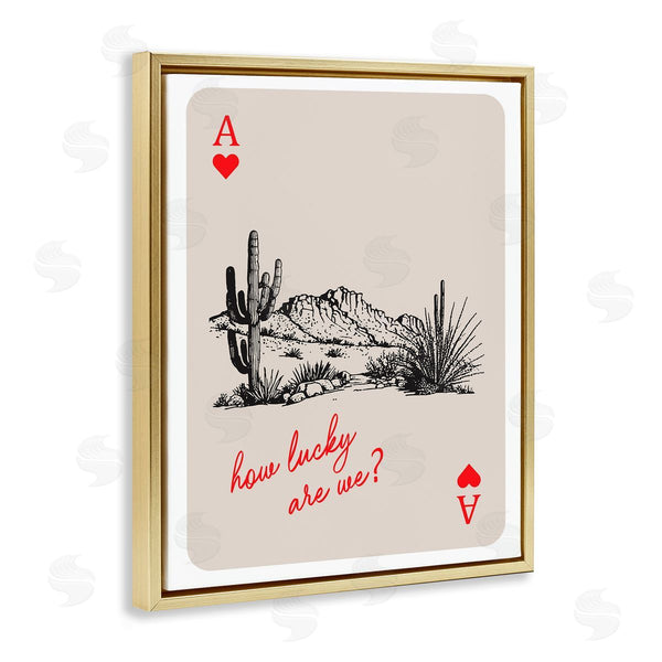 Stupell Industries Lettered And Lined | Playing Card With Lucky Phrase
