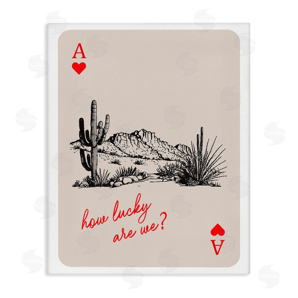 stupell industries Lettered and Lined | Playing Card with Lucky Phrase