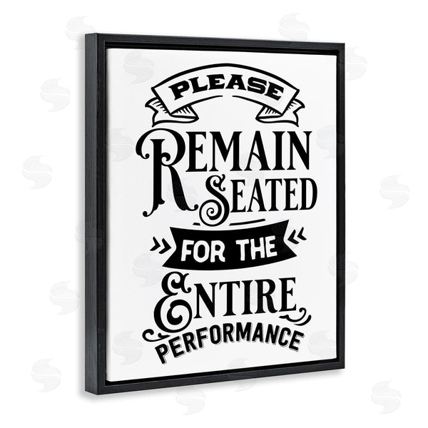 Stupell Industries Lettered And Lined | Please Remain Seated Humorous Vintage Bathroom Saying Wall Art