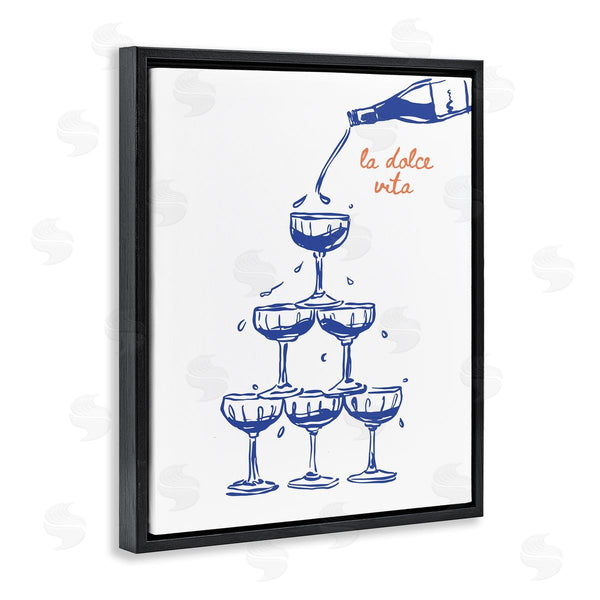 Stupell Industries Lettered And Lined | Pouring Champagne Tower