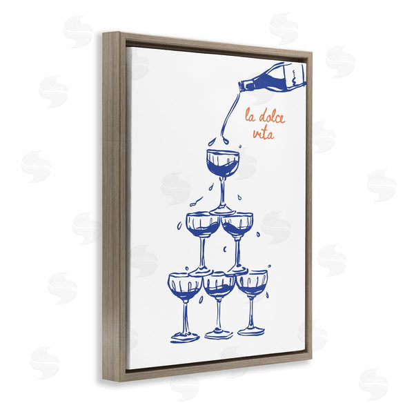 Stupell Industries Lettered And Lined | Pouring Champagne Tower