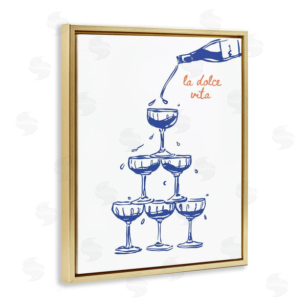 Stupell Industries Lettered And Lined | Pouring Champagne Tower
