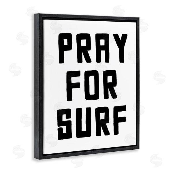 Stupell Industries Lettered And Lined | Pray For Surf Simple Sentiment Wall Art