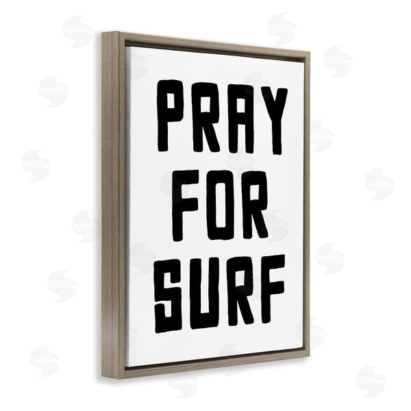 Stupell Industries Lettered And Lined | Pray For Surf Simple Sentiment Wall Art