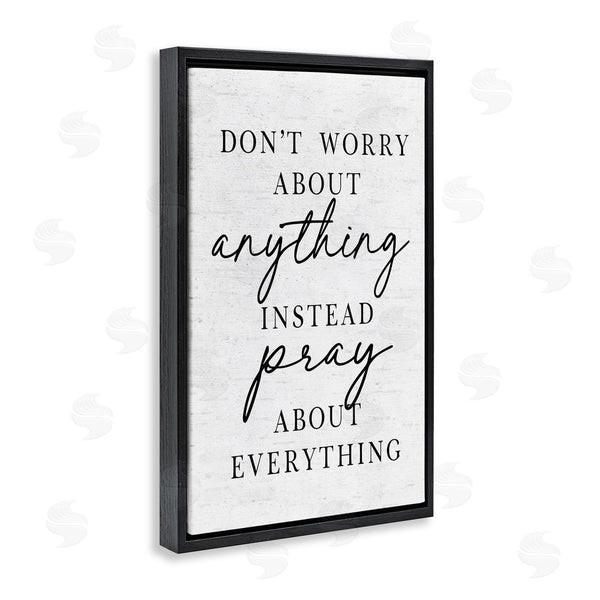 Stupell Industries Lettered And Lined | Pray Instead Of Worry Wall Art