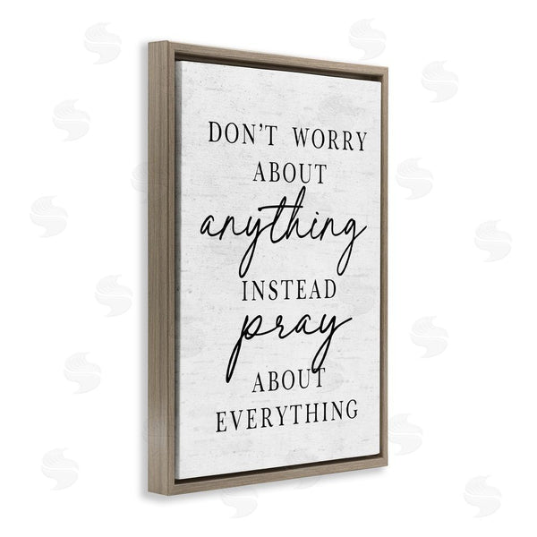 Stupell Industries Lettered And Lined | Pray Instead Of Worry Wall Art