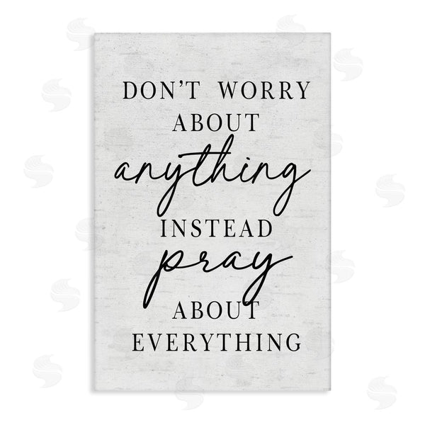 stupell industries Lettered and Lined | Pray Instead Of Worry Wall Art