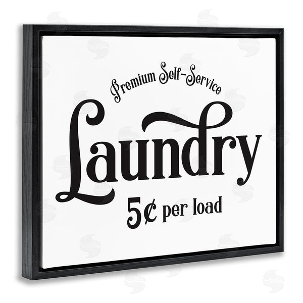Stupell Industries Lettered And Lined | Premium Laundry Sign Vintage Advertisement Minimal Typography Wall Art