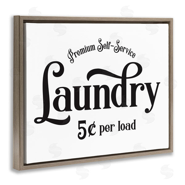 Stupell Industries Lettered And Lined | Premium Laundry Sign Vintage Advertisement Minimal Typography Wall Art