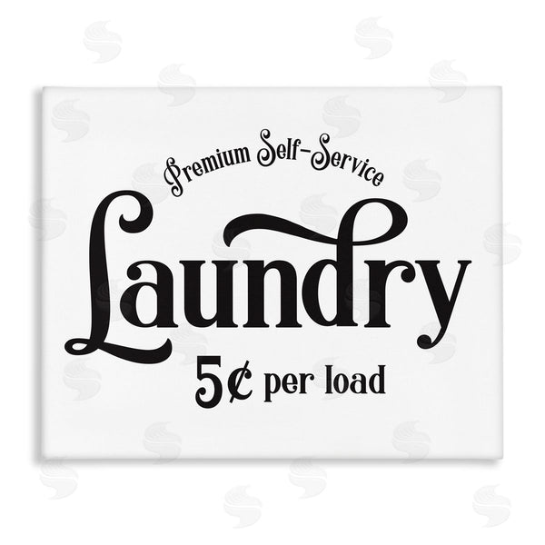 stupell industries Lettered and Lined | Premium Laundry Sign Vintage Advertisement Minimal Typography Wall Art