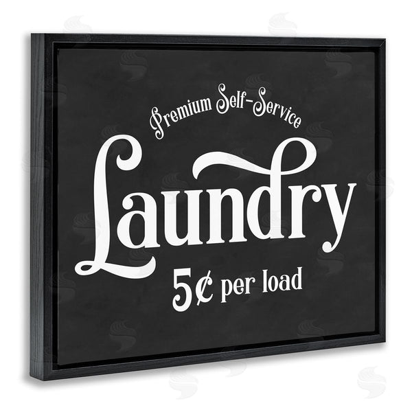 Stupell Industries Lettered And Lined | Premium Self-Service Laundry Vintage Advertisement Sign Wall Art