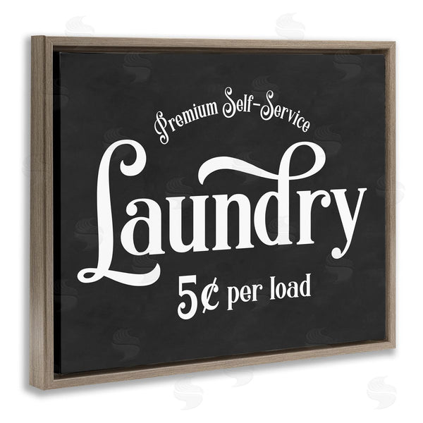 Stupell Industries Lettered And Lined | Premium Self-Service Laundry Vintage Advertisement Sign Wall Art