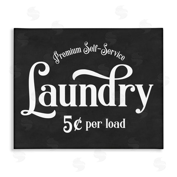 stupell industries Lettered and Lined | Premium Self-Service Laundry Vintage Advertisement Sign Wall Art