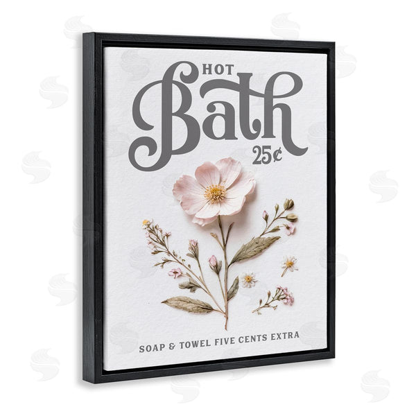 Stupell Industries Lettered And Lined | Pressed Flower Vintage Bath Wall Art