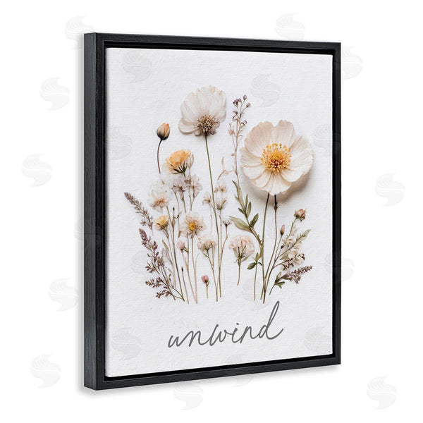Stupell Industries Lettered And Lined | Pressed Flowers Unwind Wall Art