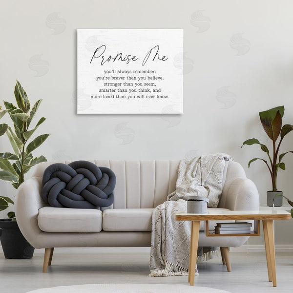 Stupell Industries Lettered And Lined | Promise Me Sentiment Wall Art