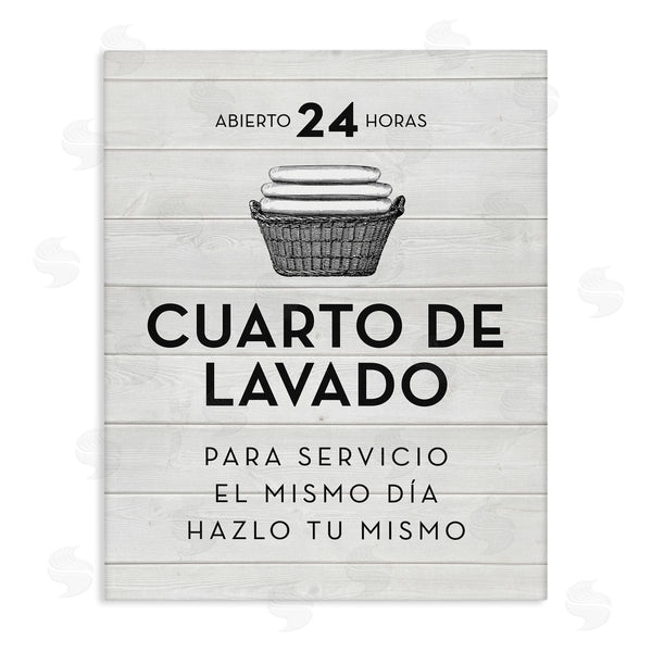 stupell industries Lettered and Lined | Publicidad Día de Lavandería Blanco Wall Art