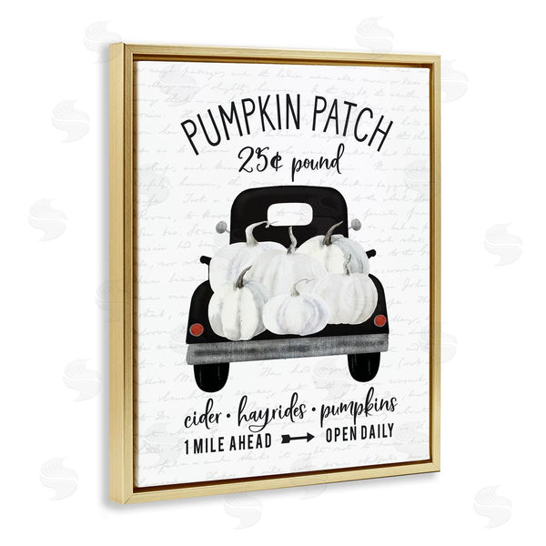 Stupell Industries Lettered And Lined | Pumpkin Patch Farm Truck Wall Art