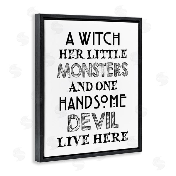 Stupell Industries Lettered And Lined | Quirky Halloween Family Quote Wall Art