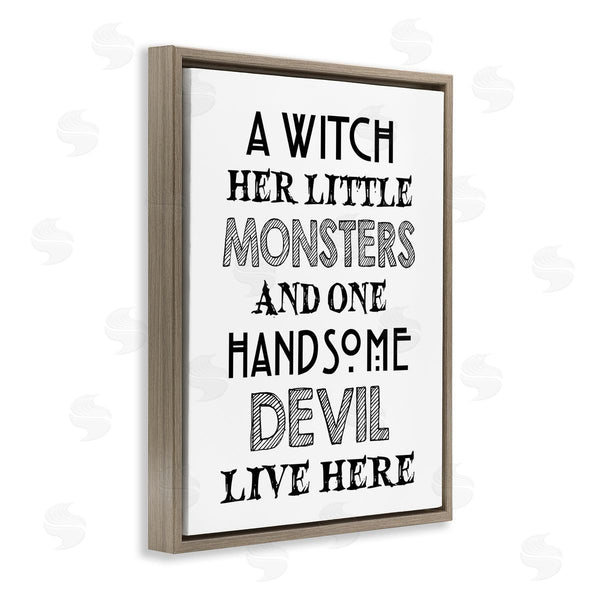 Stupell Industries Lettered And Lined | Quirky Halloween Family Quote Wall Art