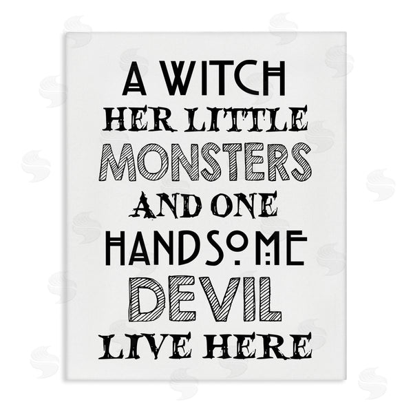 stupell industries Lettered and Lined | Quirky Halloween Family Quote Wall Art