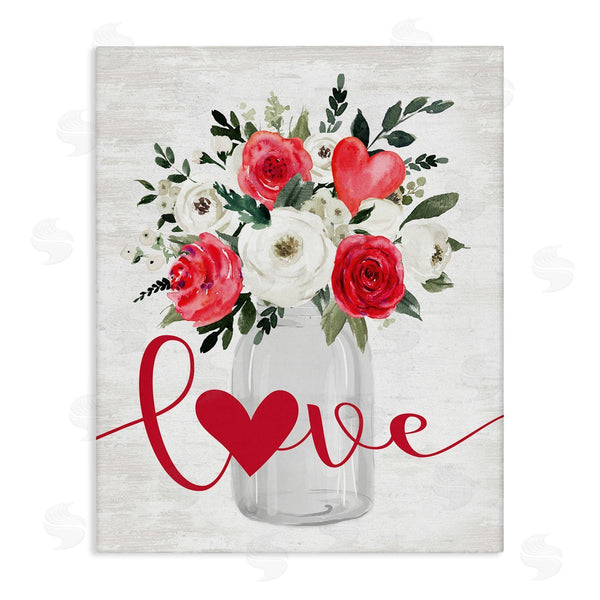 stupell industries Lettered and Lined | Red Love Bouquet
