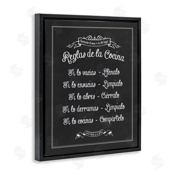 Stupell Industries Lettered And Lined | Reglas De La Cocina Wall Art
