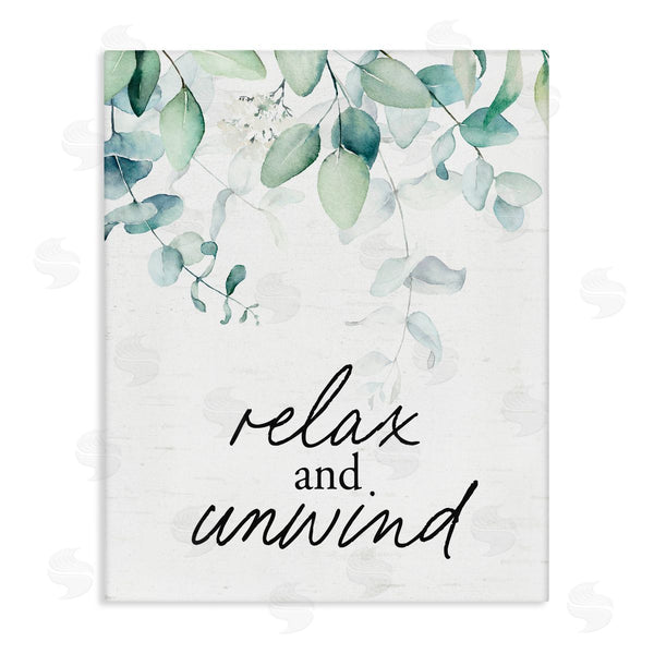 stupell industries Lettered and Lined | Relax And Unwind Herb Leaves Wall Art