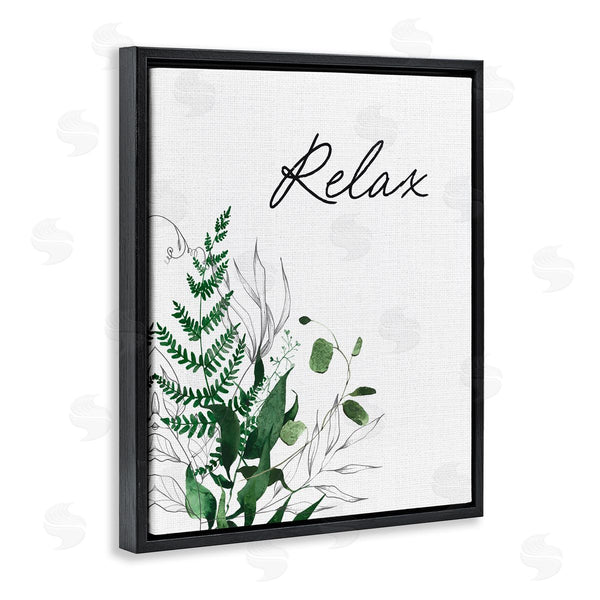 Stupell Industries Lettered And Lined | Relax Ferns & Botanicals Wall Art