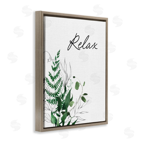Stupell Industries Lettered And Lined | Relax Ferns & Botanicals Wall Art