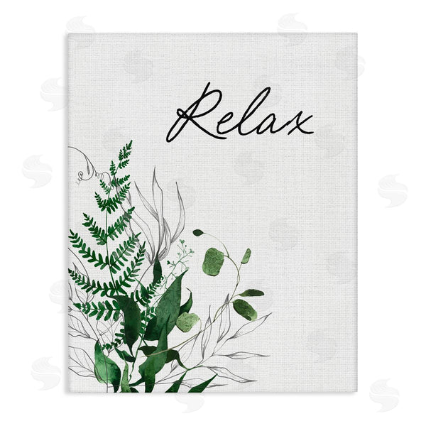stupell industries Lettered and Lined | Relax Ferns & Botanicals Wall Art